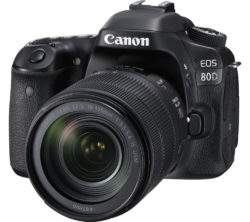 CANON  EOS 80D DSLR Camera with 18-135 mm f/3.5-5.6 IS USM Zoom Lens - Black